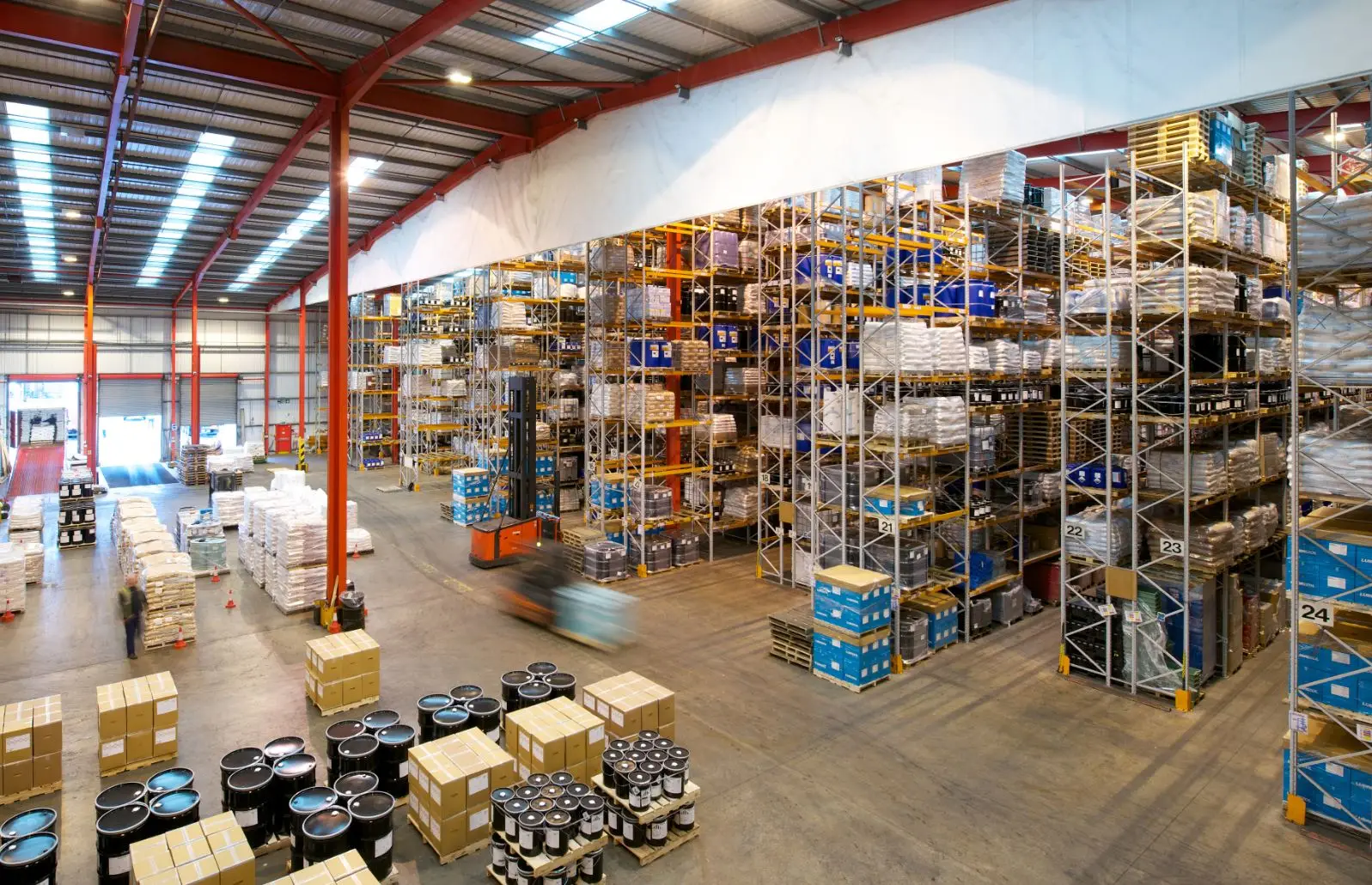 The company provides a laydown area and storage facilities equipped with all necessary equipment and a racking storage system.